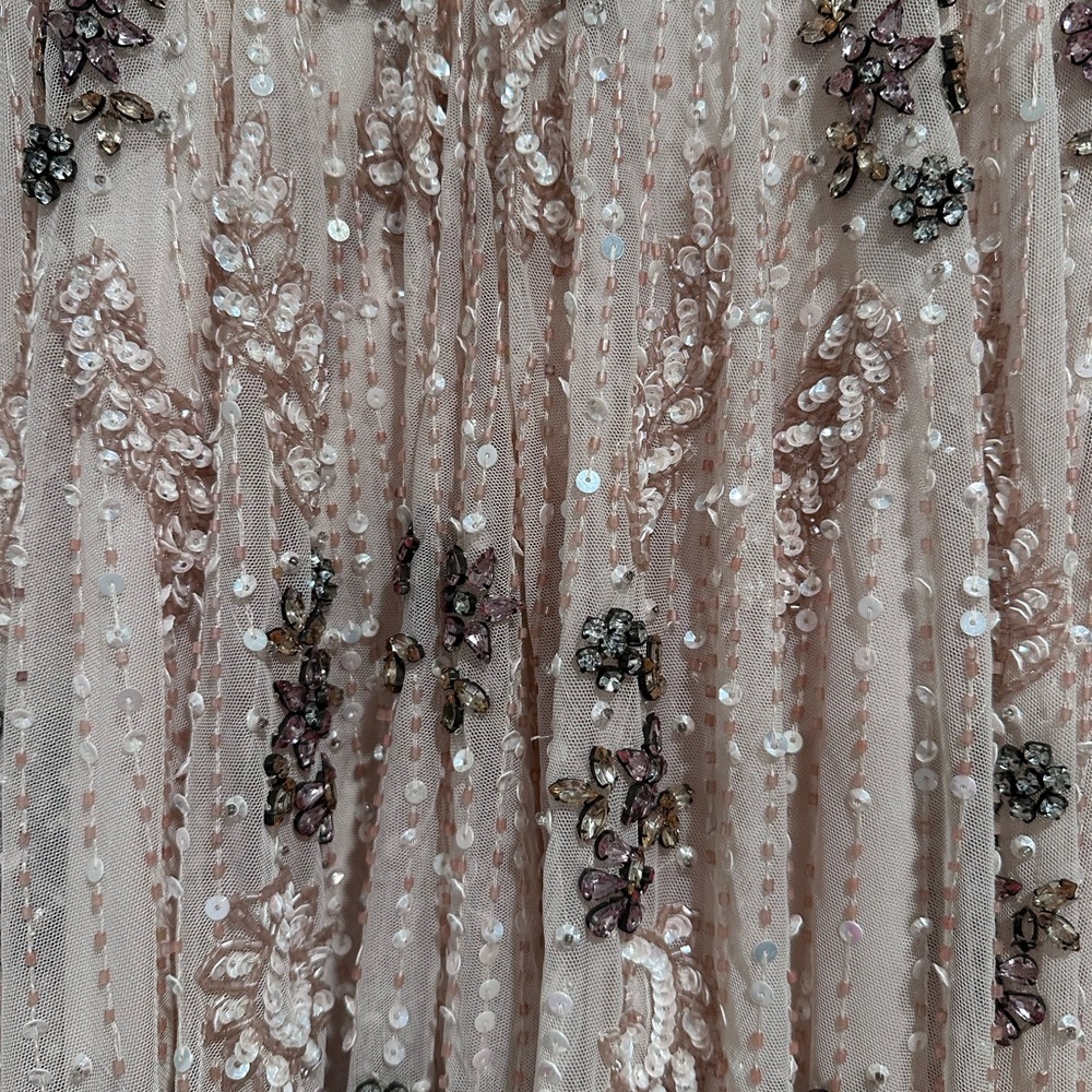 Mac Duggal Blush Embellished Pleated Maxi Gown Size 4 Style #93575 - Picture 14 of 15